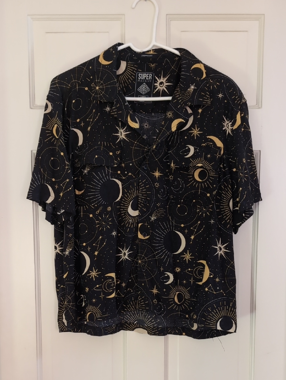 SUPER MASSIVE Black Celestial Button-Up Shirt